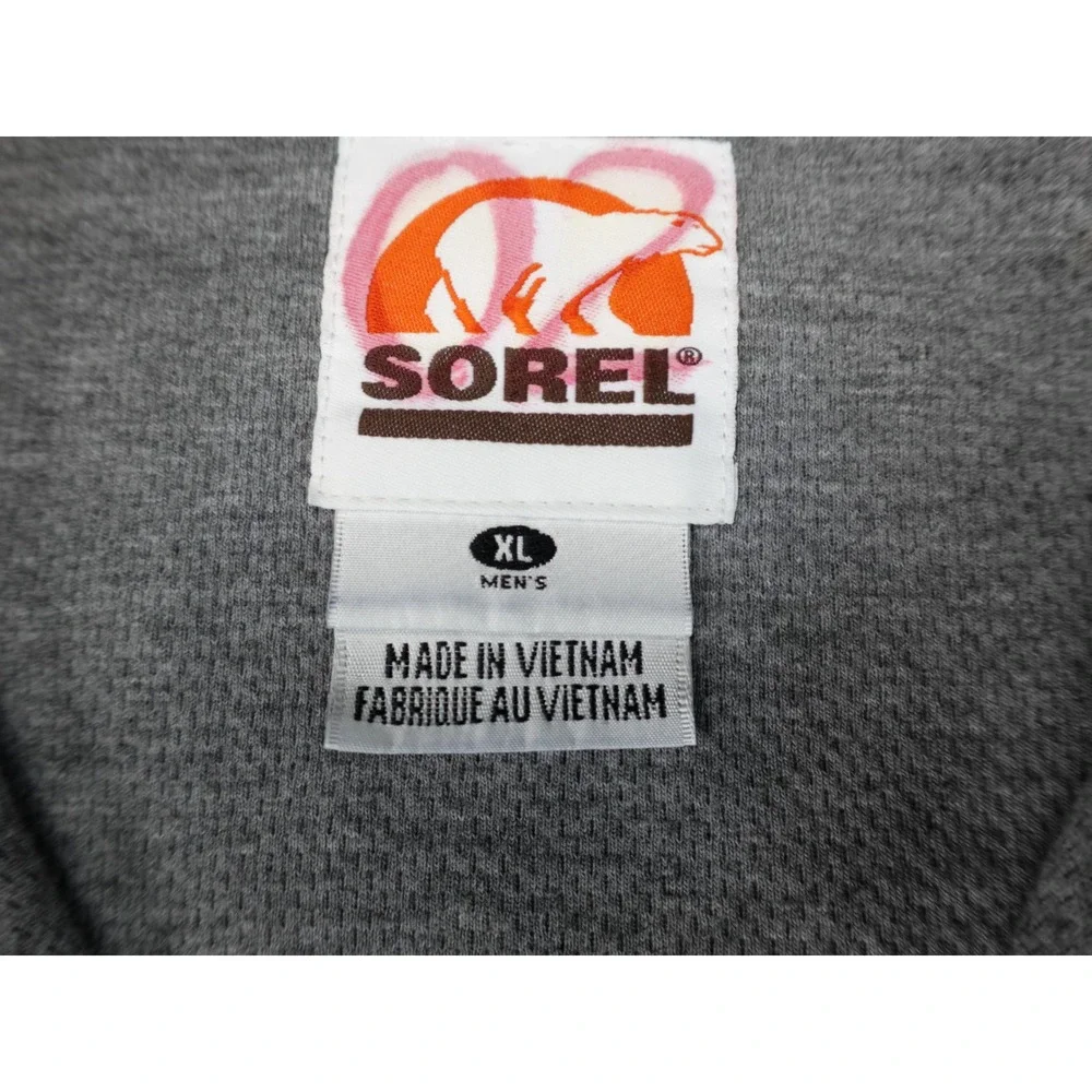 Sorel Canvas Work Jacket Mens XL Blue Duck Hooded Full Zip Distressed Rugged‎